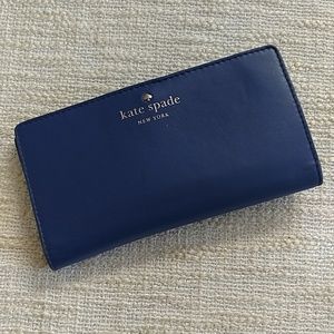 Kate Spade leather blue wallet